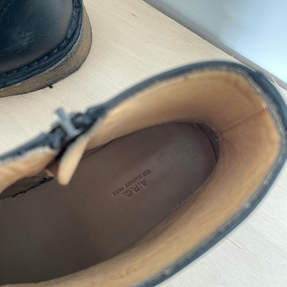 A.P.C Black Leather Ankle Boots - Picture 5 of 5